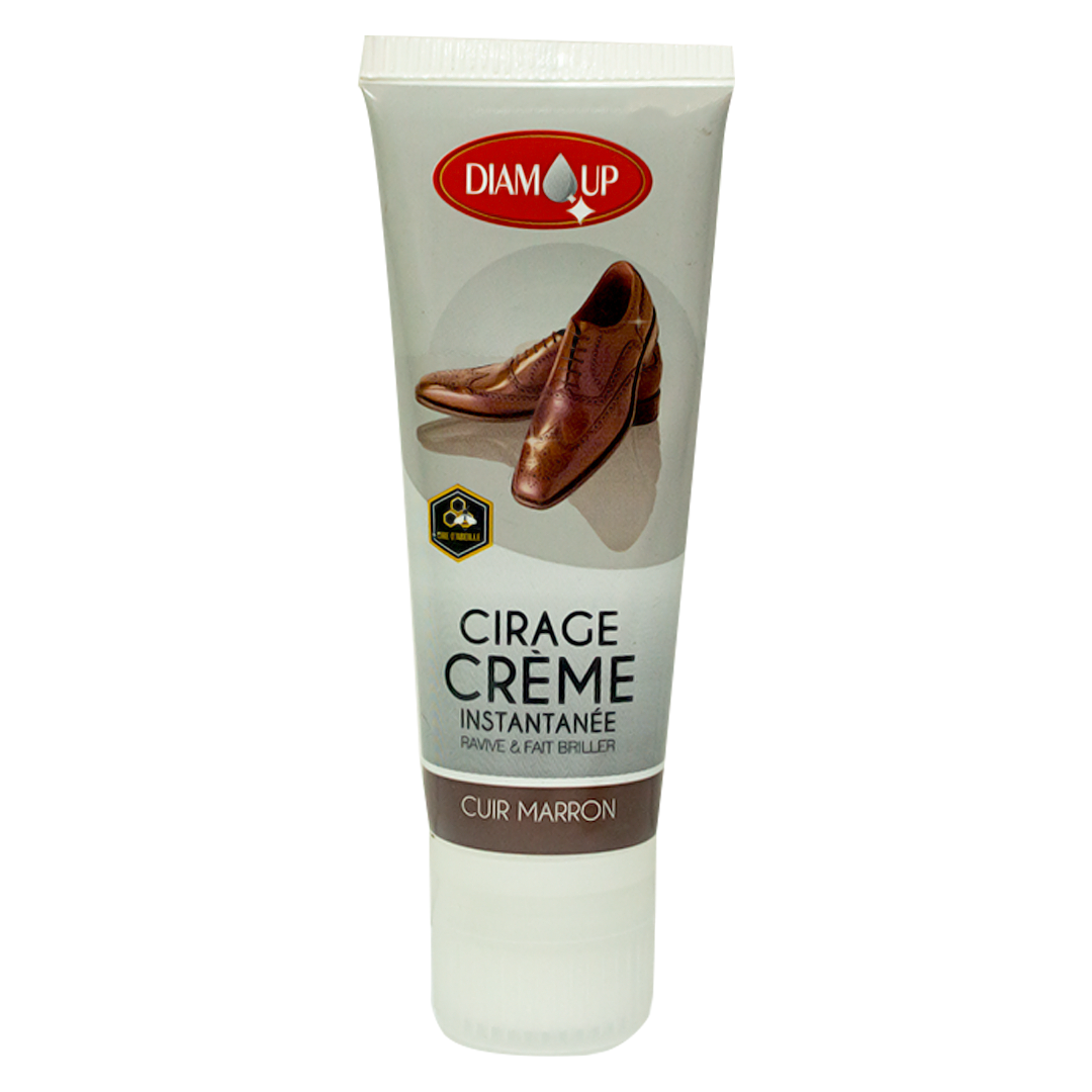 Diam Up instant brown leather cream polish 75ml