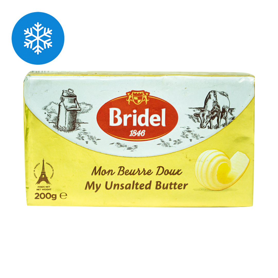 Bridel unsalted butter 200g