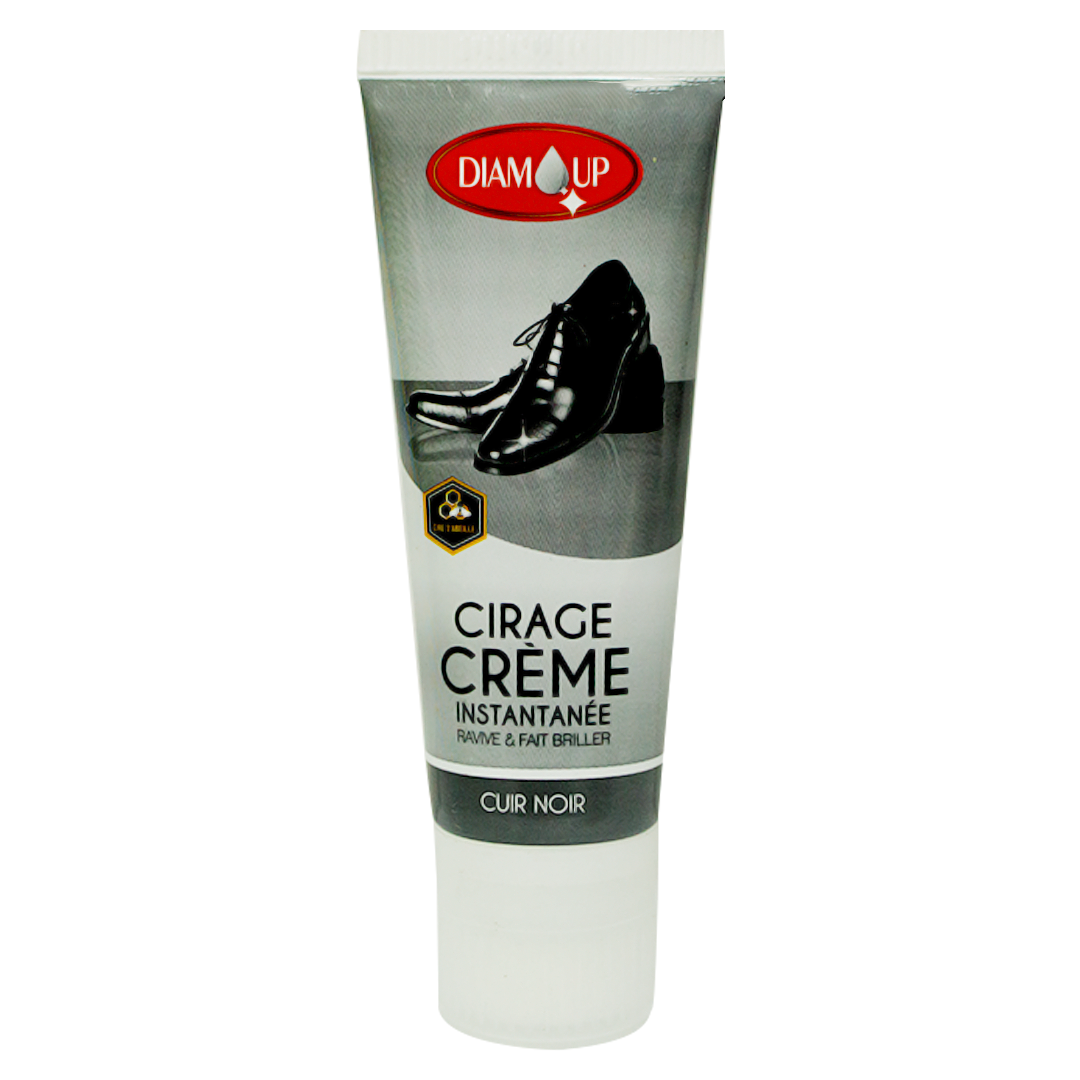 Diam Up instant black leather cream polish 75ml