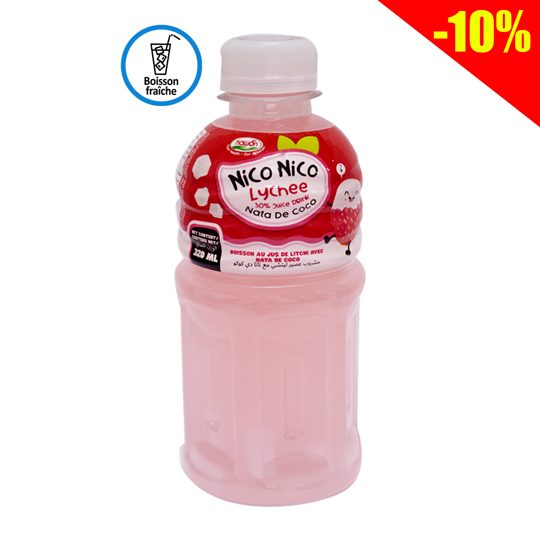 Nawon Nico Nico Lychee Juice Drink with Nata de Coco 320ml