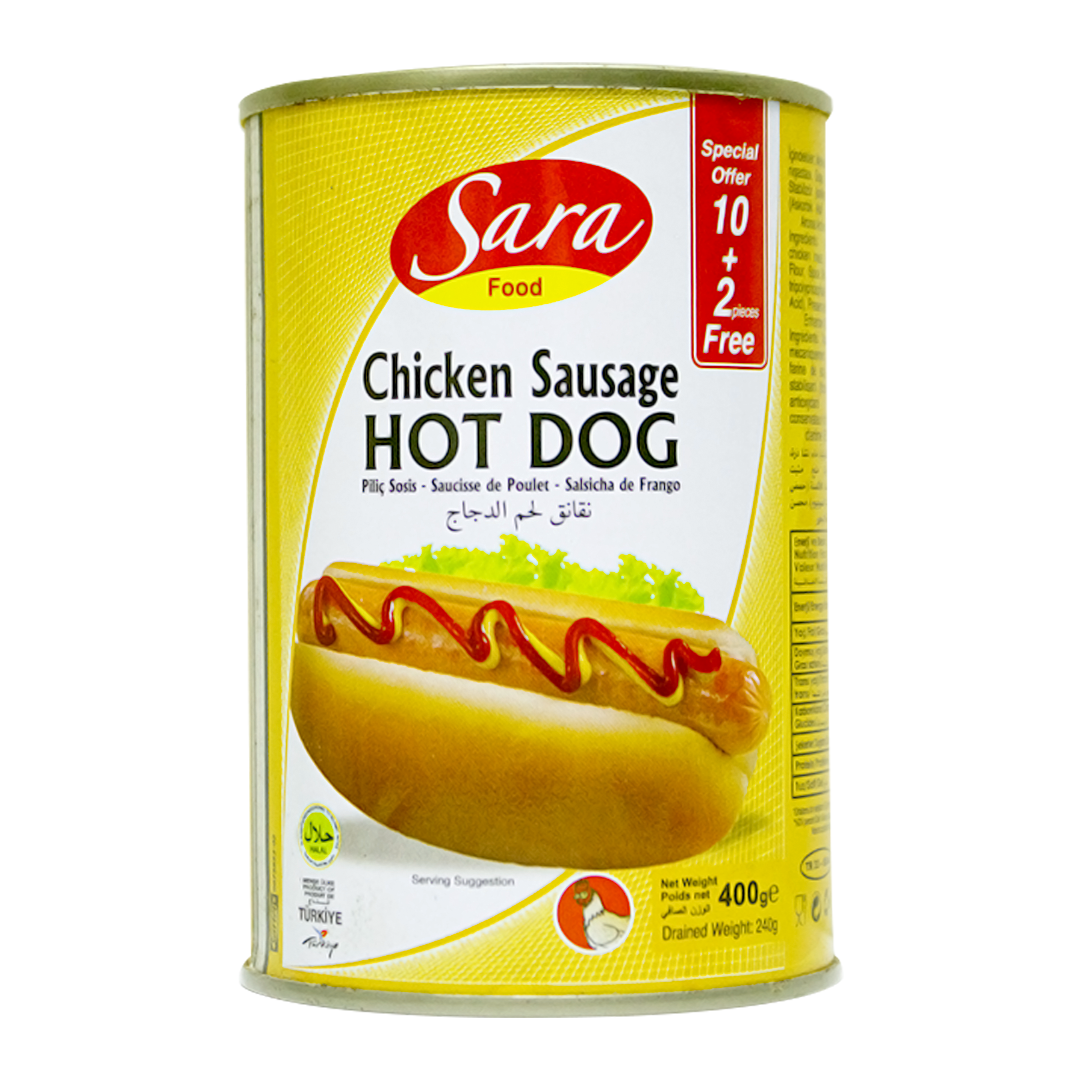 Sara Chicken Hotdog Sausages 400g