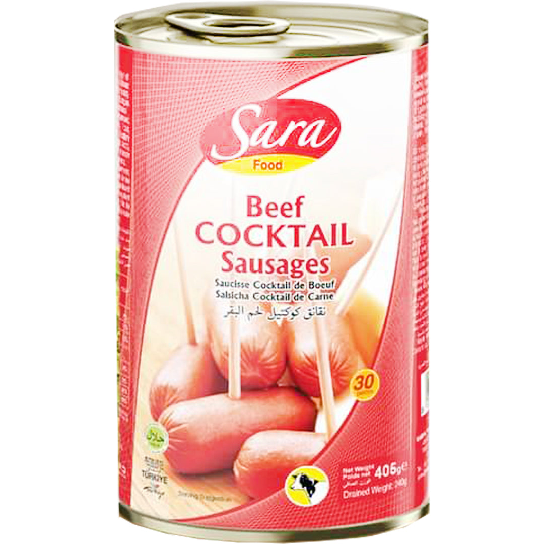 Sara food hot dog beef cocktail sausage 405g