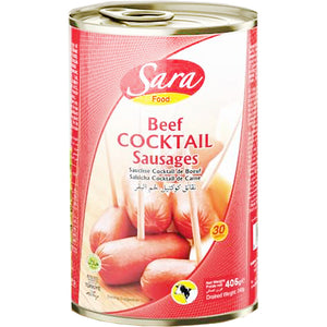 Sara food hot dog beef cocktail sausage 405g