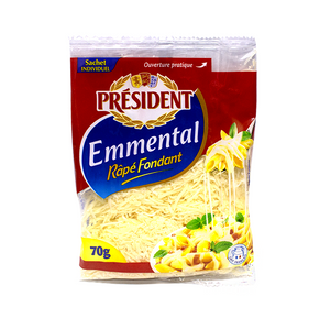 President Cheese Emmental Grated Melting 70g