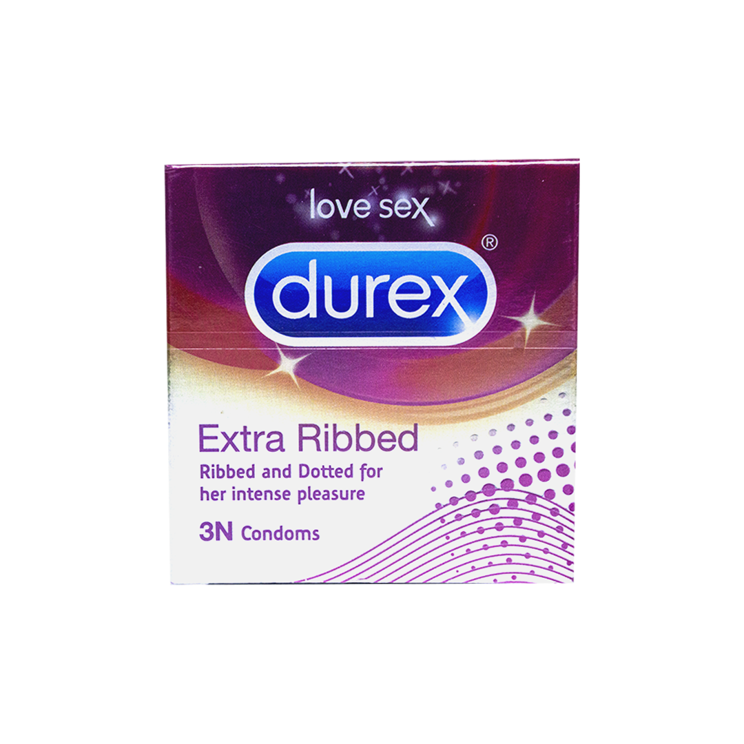 Durex Condoms Extra Ribbed 3pcs