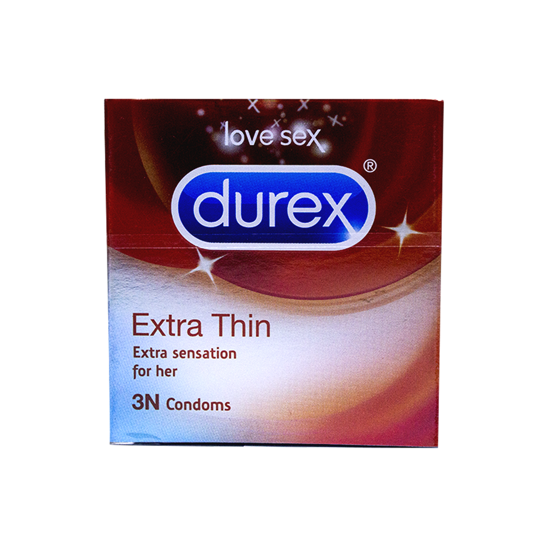 Durex extra thin condoms 3pcs