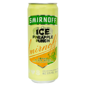 Smirnoff vodka ice pineapple punch 5.5% 330ml