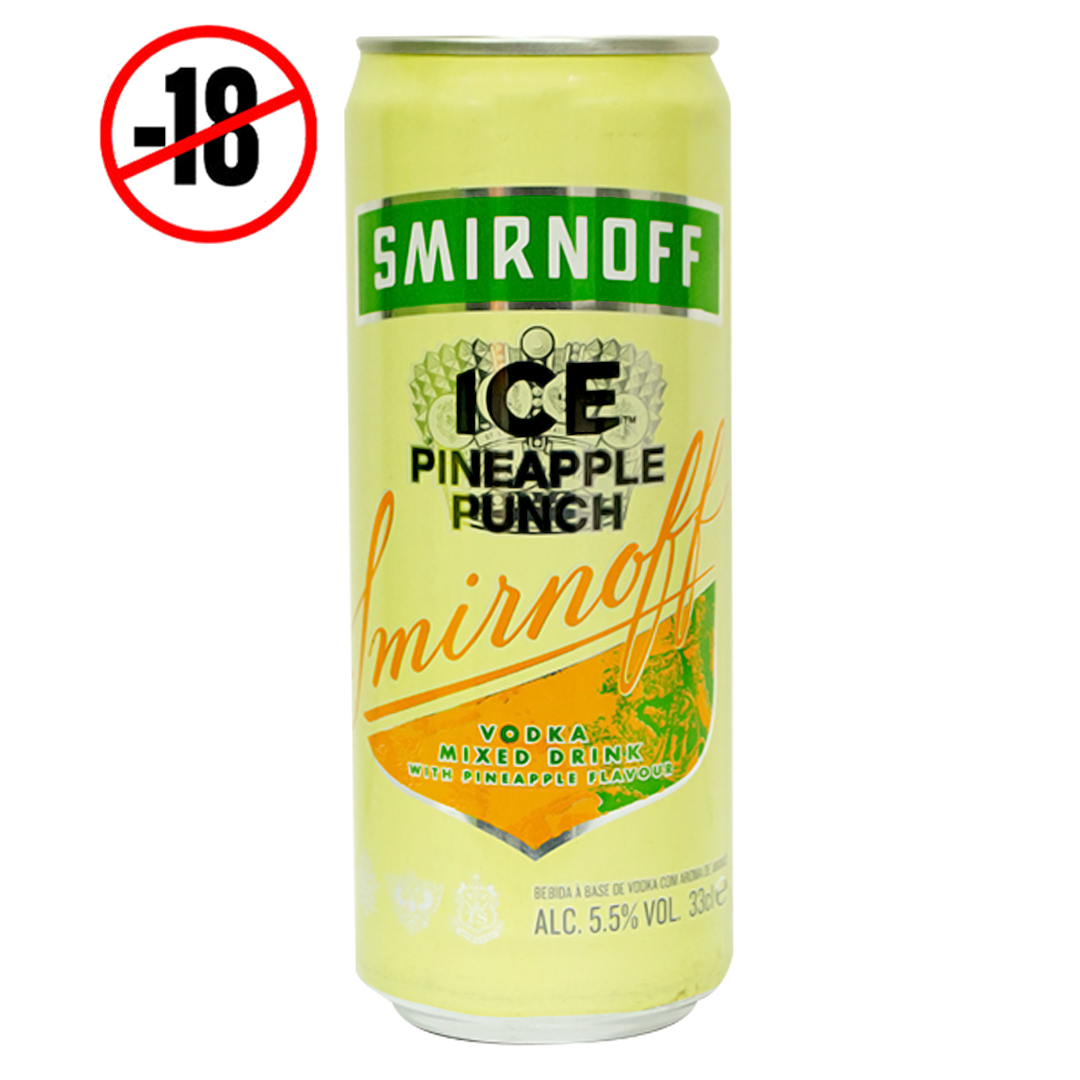 Smirnoff vodka ice pineapple punch 5.5% 330ml