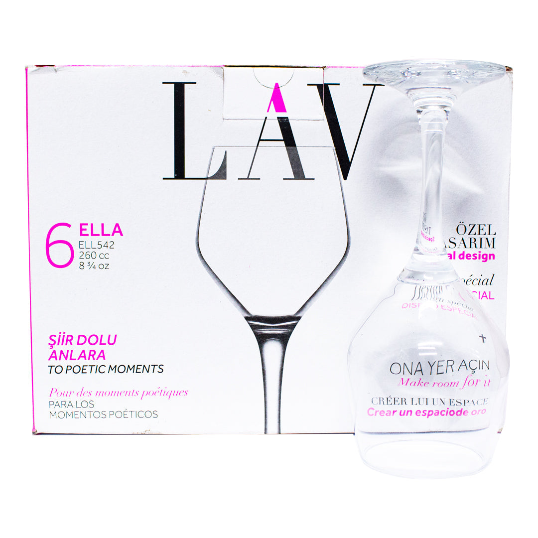 Lav Ella glass 260cc for poetic moments 6 pieces