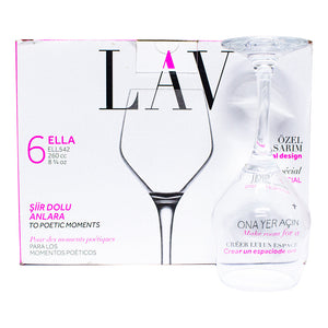 Lav Ella glass 260cc for poetic moments 6 pieces