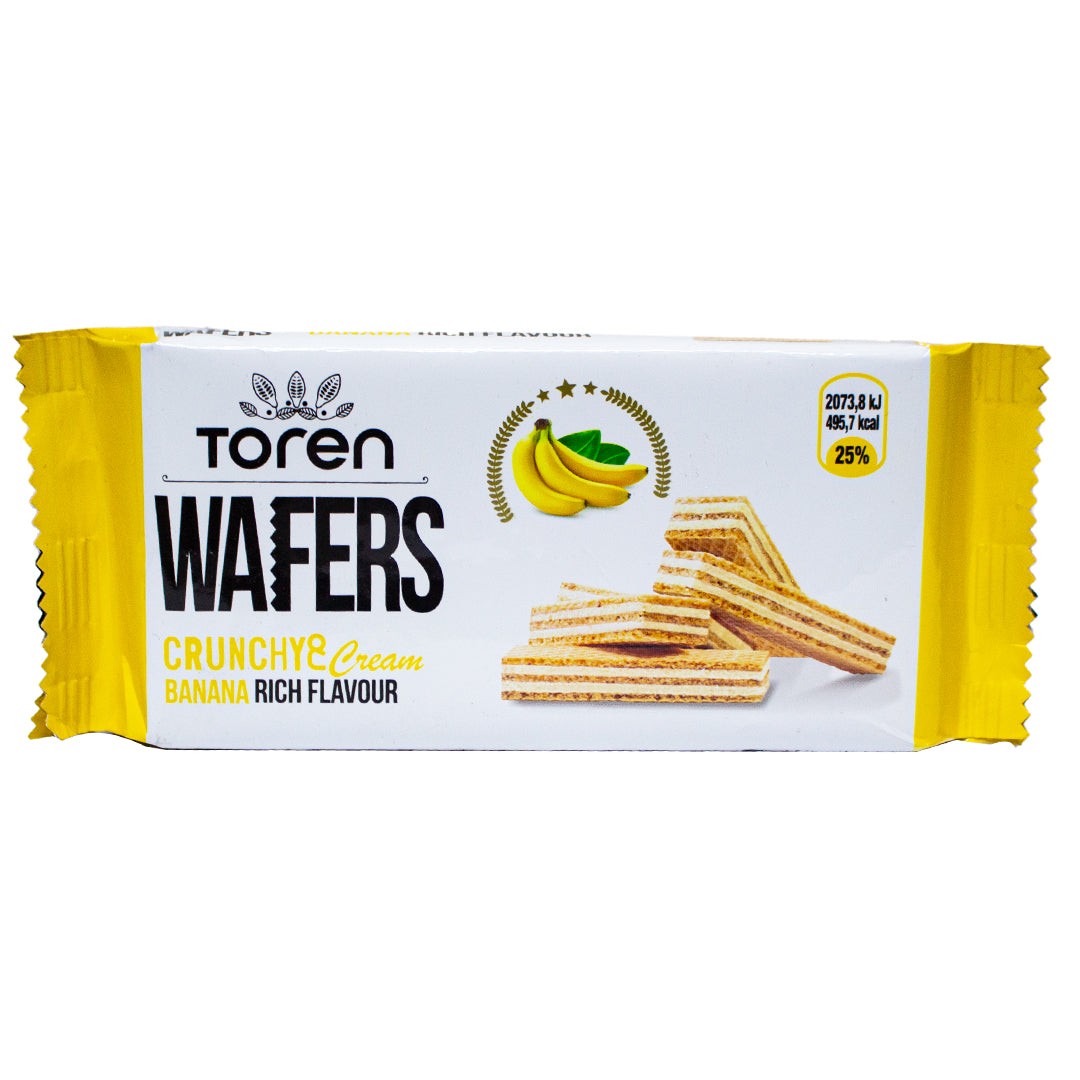 Wafer Toren banana creamy and crunchy wafers cinnamon and caramel 55g