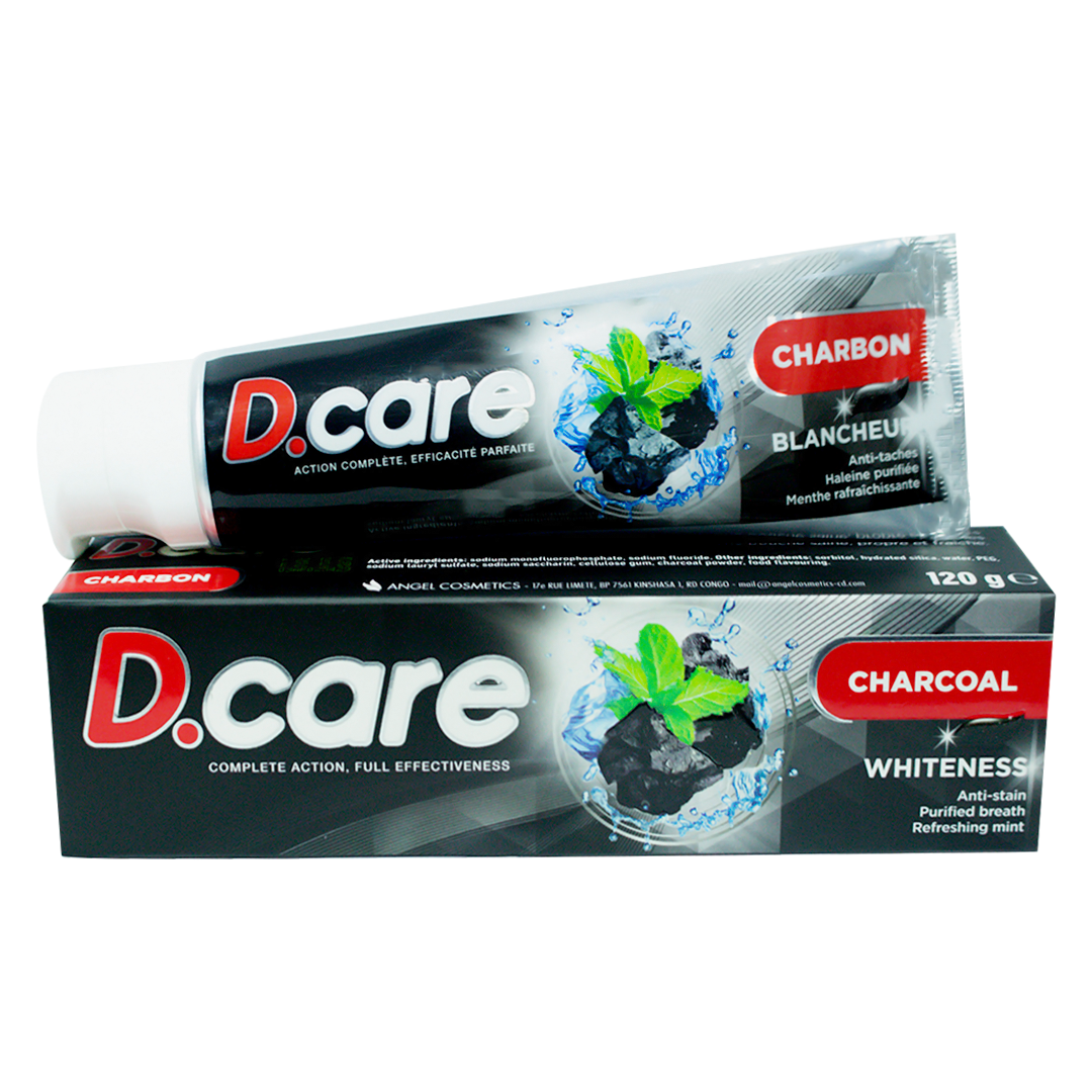 D.care complete action whitening toothpaste with charcoal 120g