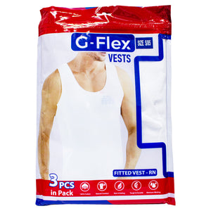 G-Flex white singlet for men size S 3pcs