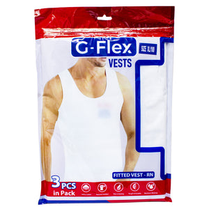 G-Flex white singlet for men size XL 3pcs