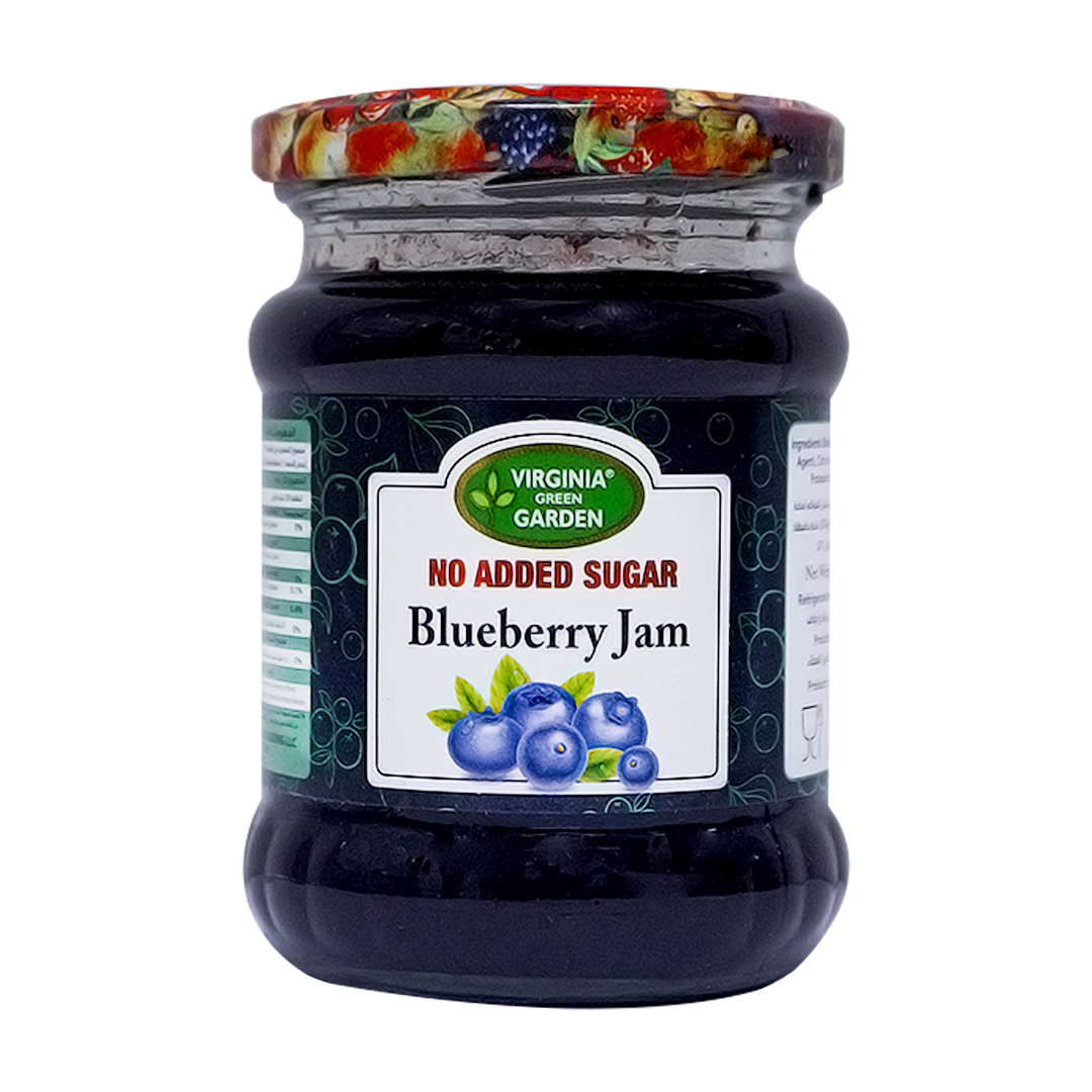 CONFITURE VIRGINA GREEN GARDEN BLUEBERRY NO SUGAR 250GM
