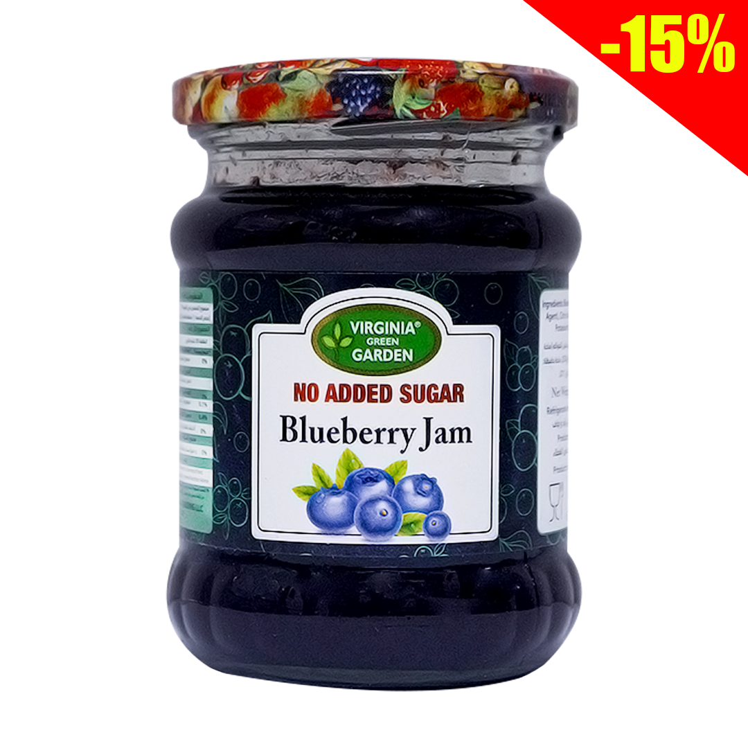 CONFITURE VIRGINA GREEN GARDEN BLUEBERRY NO SUGAR 250GM