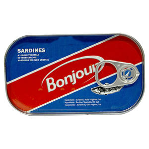 Bonjour sardines in vegetable oil 125g