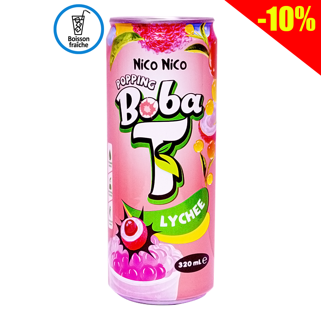 Nico Nico Boba Poppink Lychee 320ml