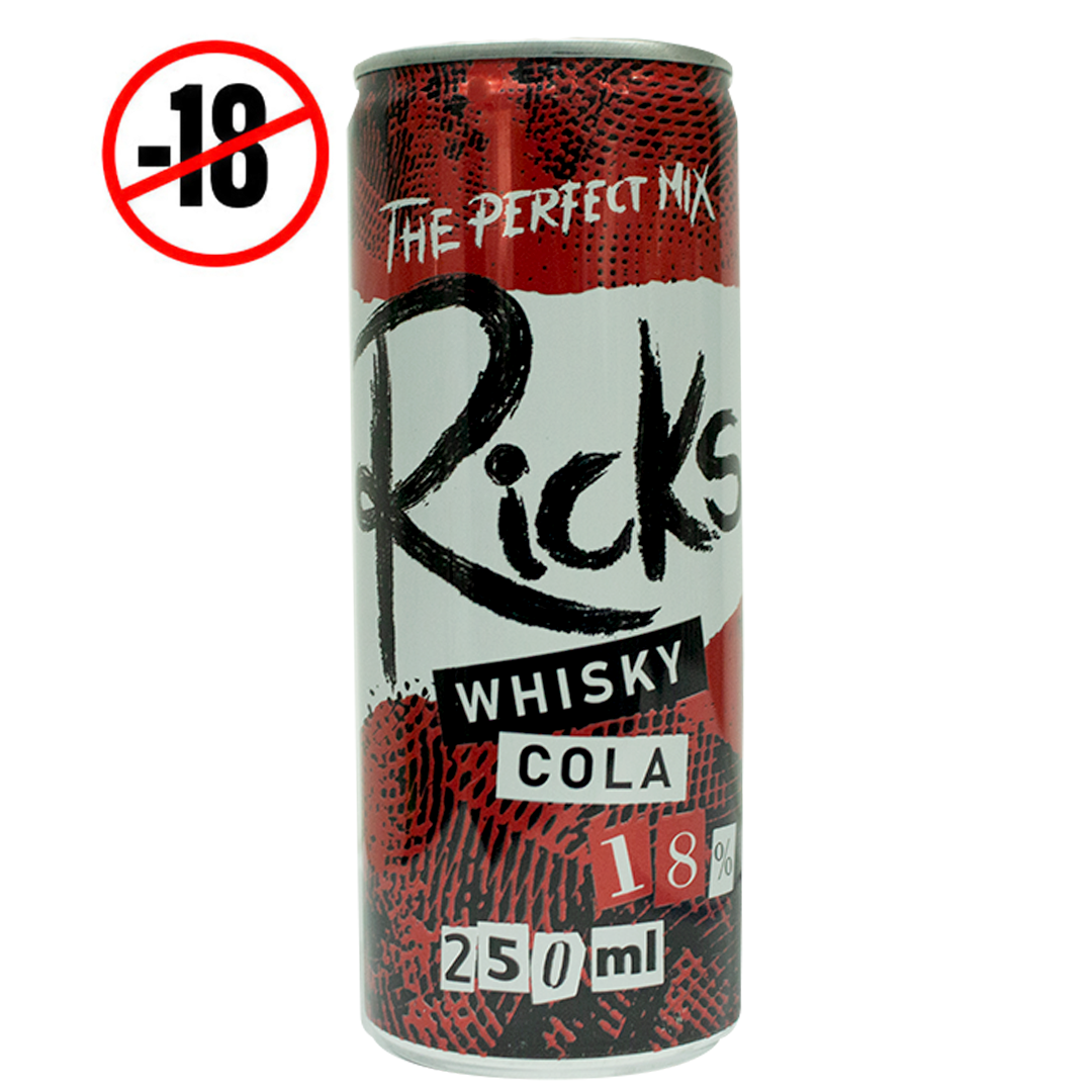 Ricks Whisky Cola 18% Can 250ml