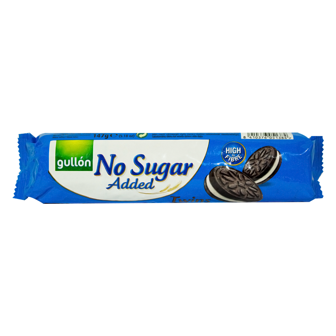 Gullon sugar-free cocoa twins biscuits 147g