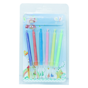Colored Flame Candles 6 Pieces Model 2419-8