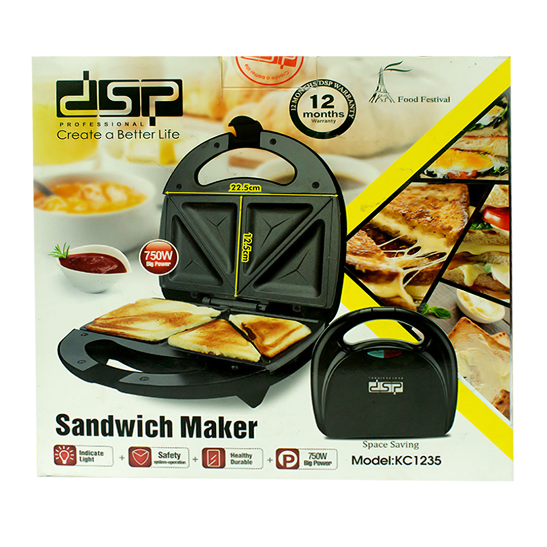 DSP Sandwich Maker 750W Model KC1235