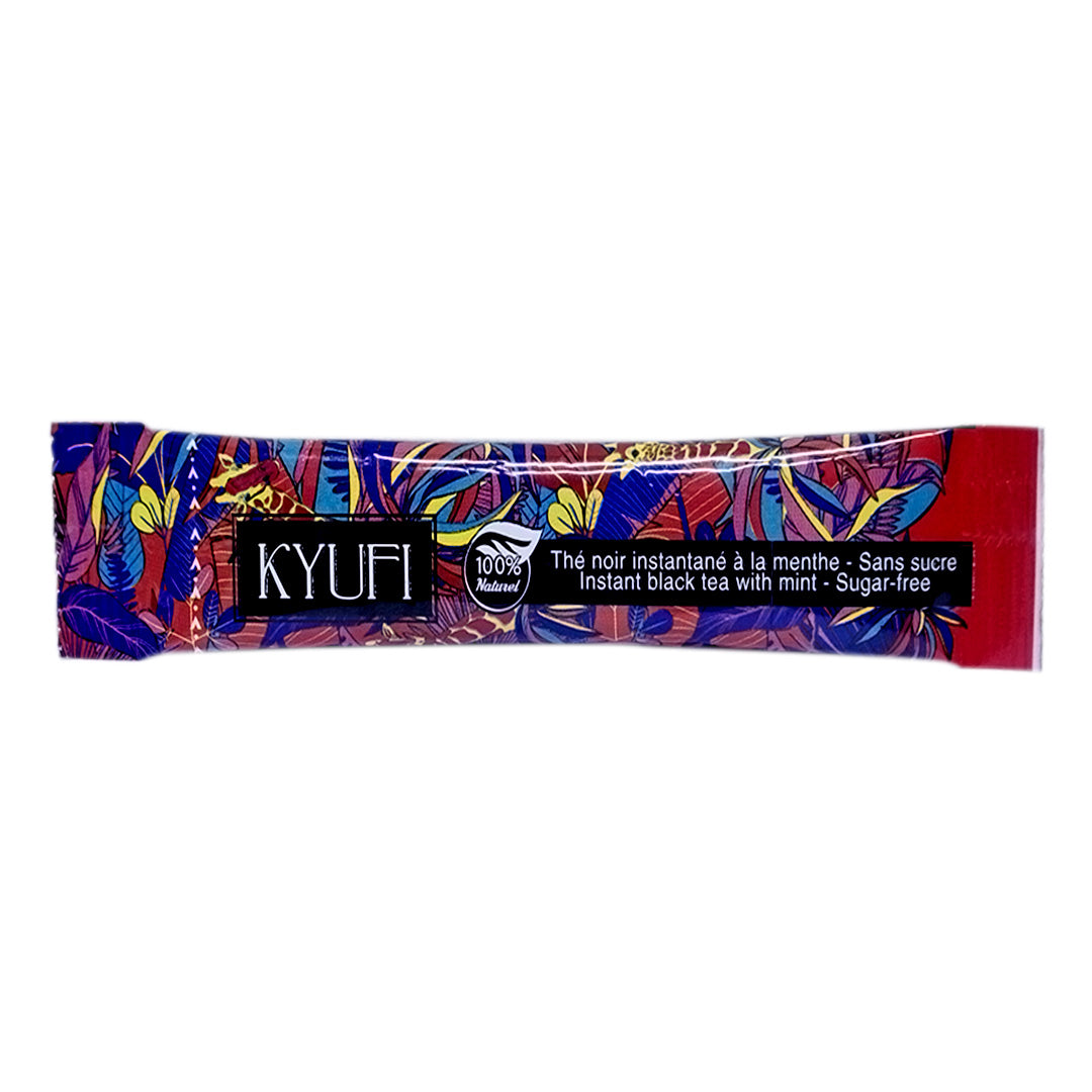 KyuFi Instant Black Tea Mint Sugar-Free Sachet 9g