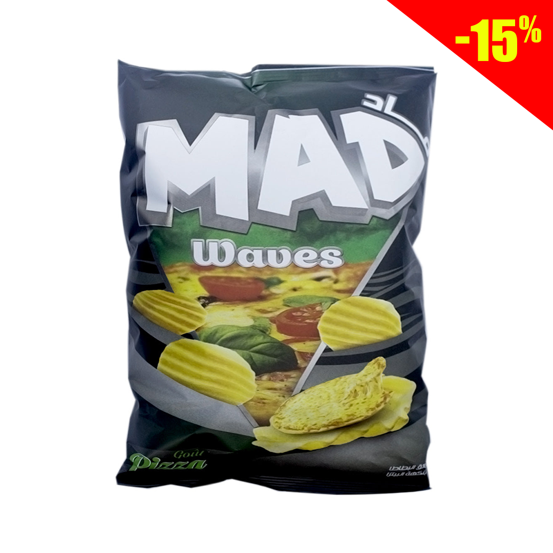 Mad Waves Chips Pizza Flavor 65g