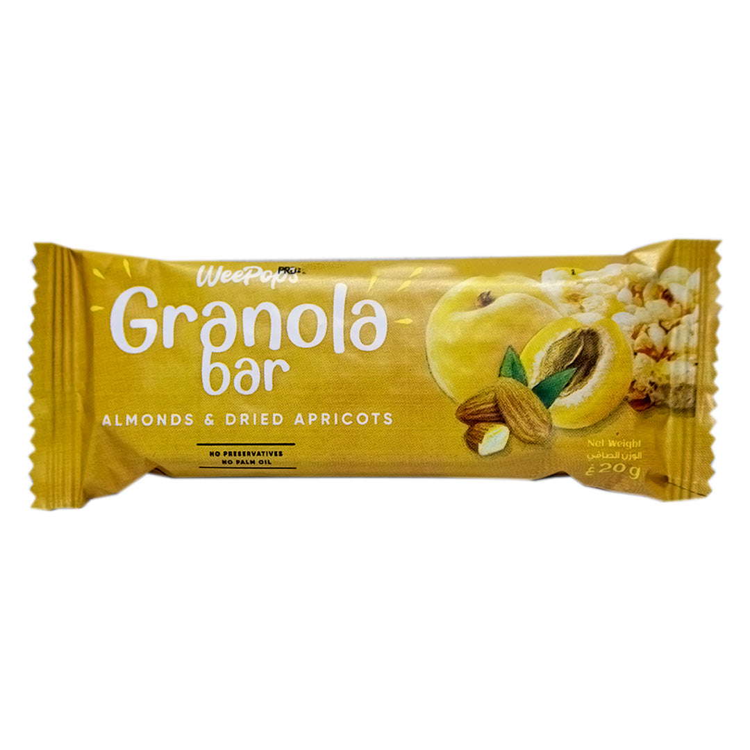 Weepop's Granola Bar with Almonds and Dried Apricots 20g