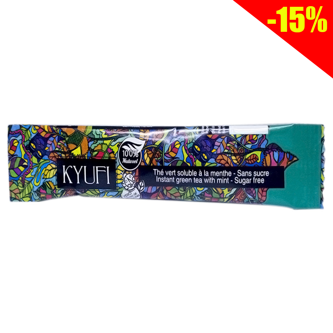 KyuFi Instant Green Tea Mint Sugar-Free Sachet 9g