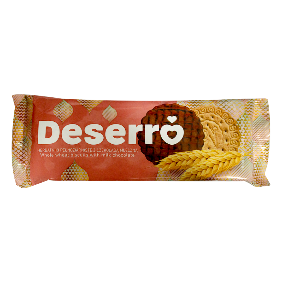Deserro whole wheat milk chocolate biscuits 100g