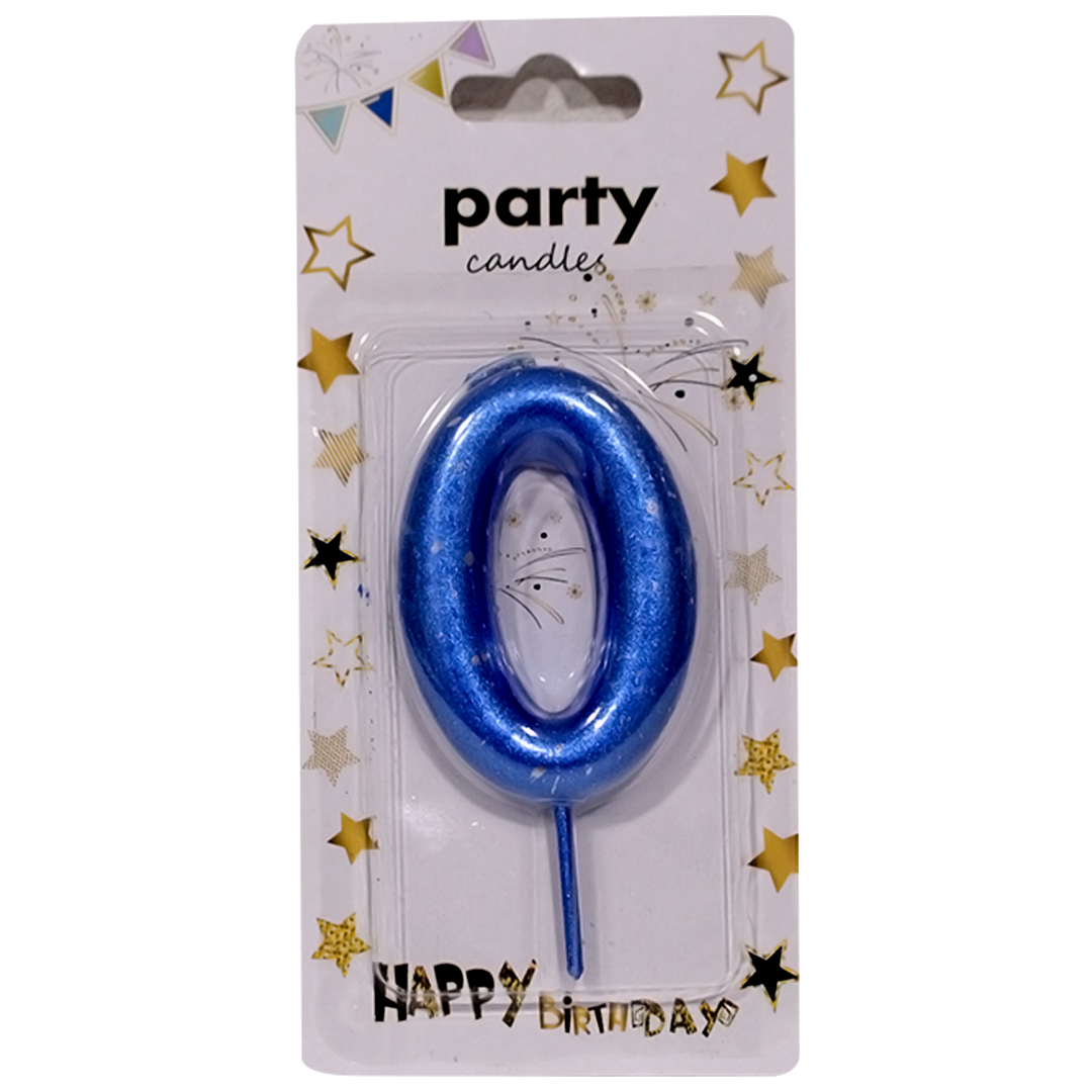 Number zero birthday candle 1pc
