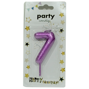 Number seven birthday candle 1pc