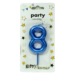 Number eight birthday candle 1pc