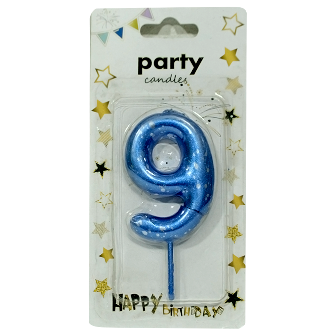 Number nine birthday candle 1pc