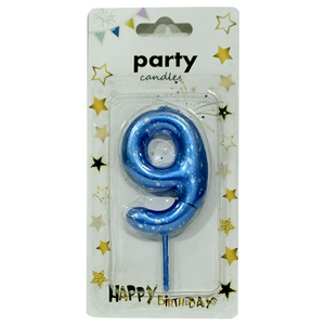 Number nine birthday candle 1pc
