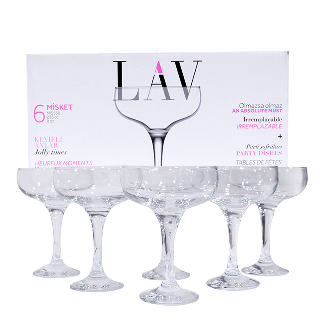 Lav Wine Glasses Jolly Times 235ml 6 Pieces
