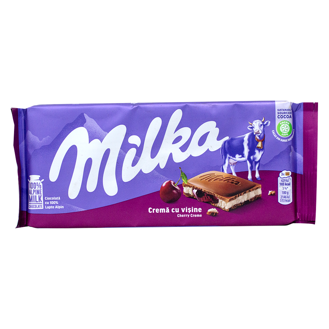 Milka cherry cream chocolate 100g