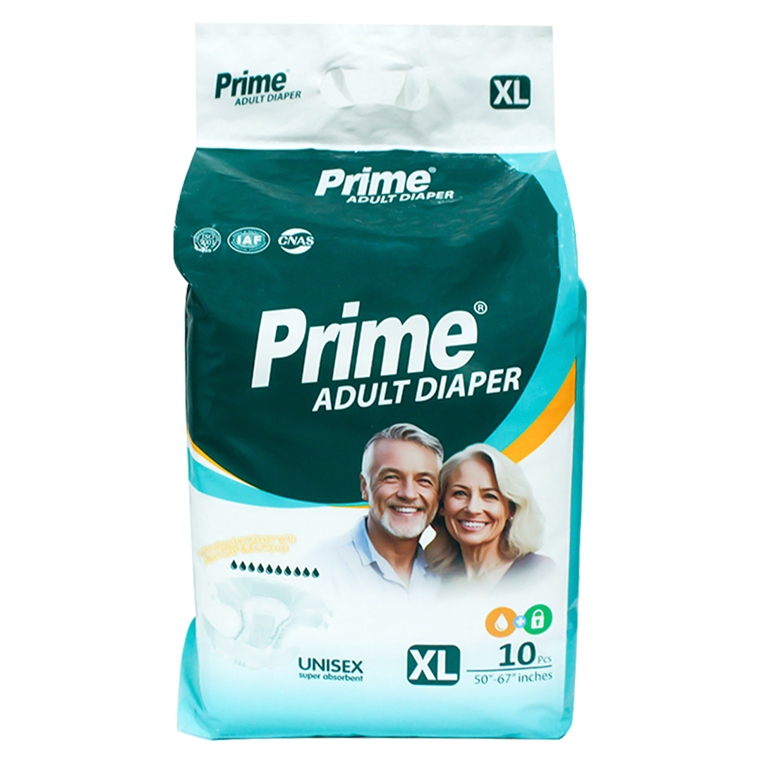 Prime Adult Diapers Extra Large 10 Pieces