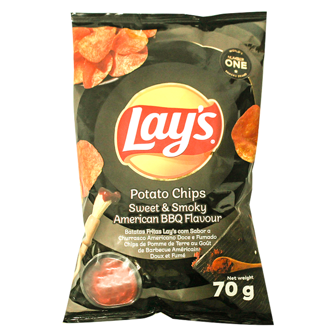 Lays Sweet and Smoked Potato Chips 70g
