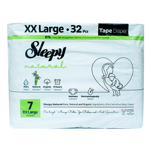 Sleepy XXL Diapers Size 7 20-30kg 32 Pieces