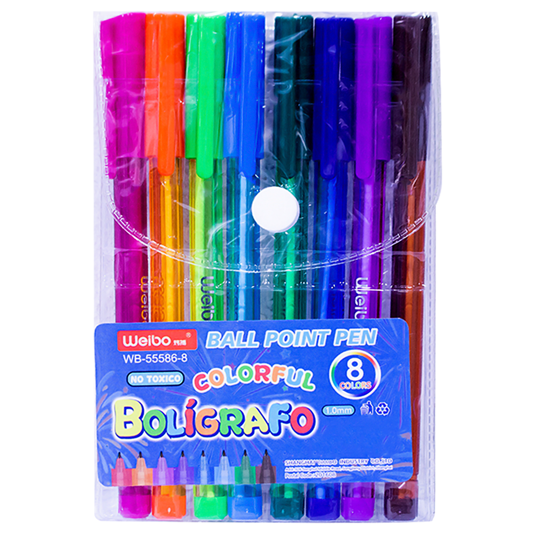 Weibo Colorful Point Pens x6