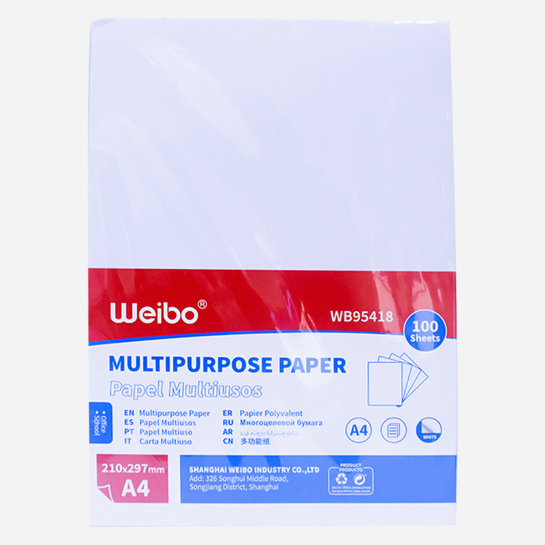 Weibo A4 White Copy Paper 100 Sheets Model WB95418