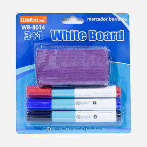 Weibo Whiteboard Markers with Eraser 3+1 Model 8014