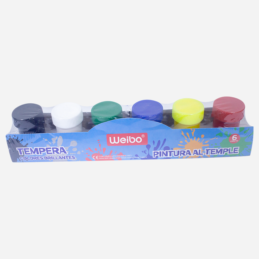 Weibo Tempera Paint 6 Colors Model WB5087-6