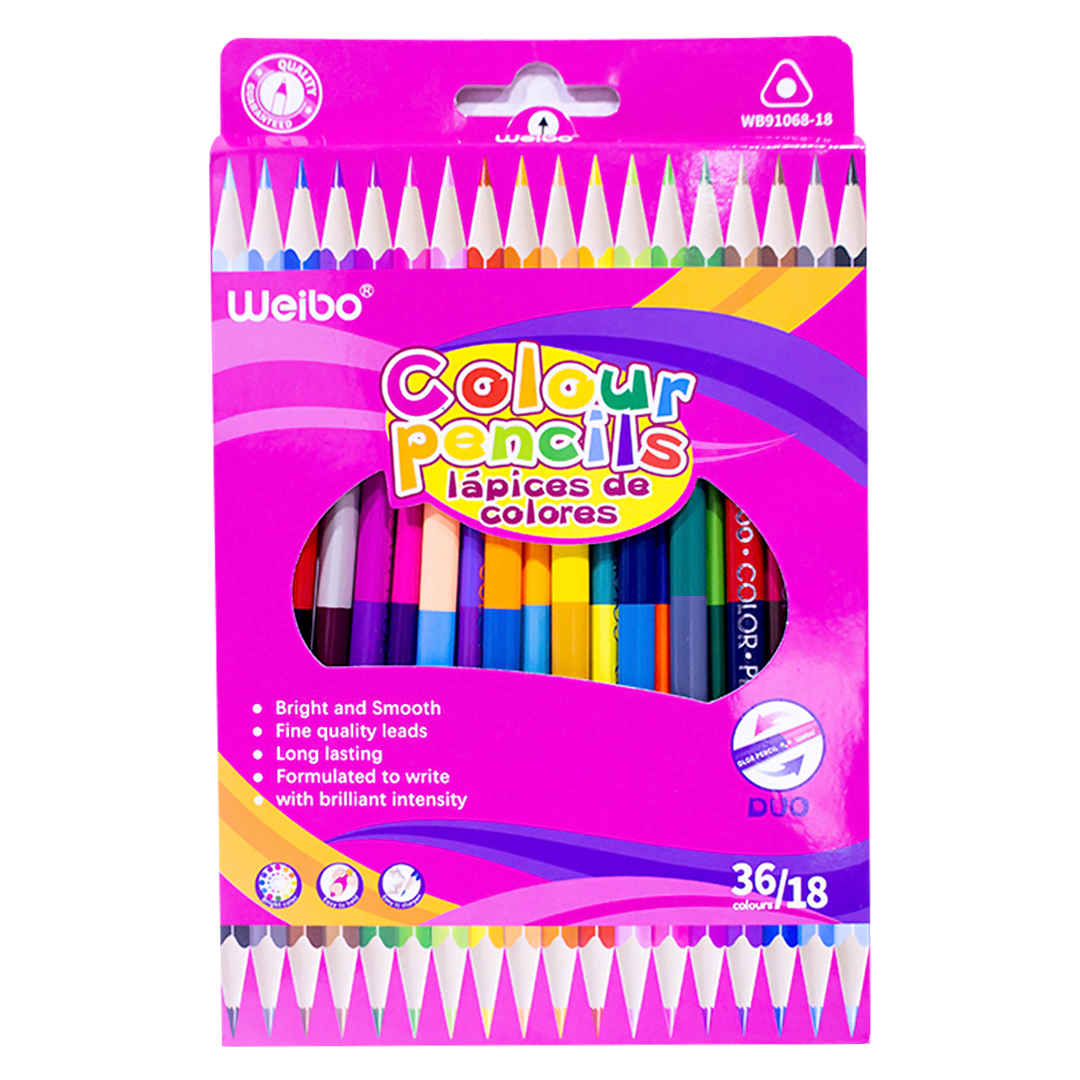 Weibo Duo Color Pencils x18