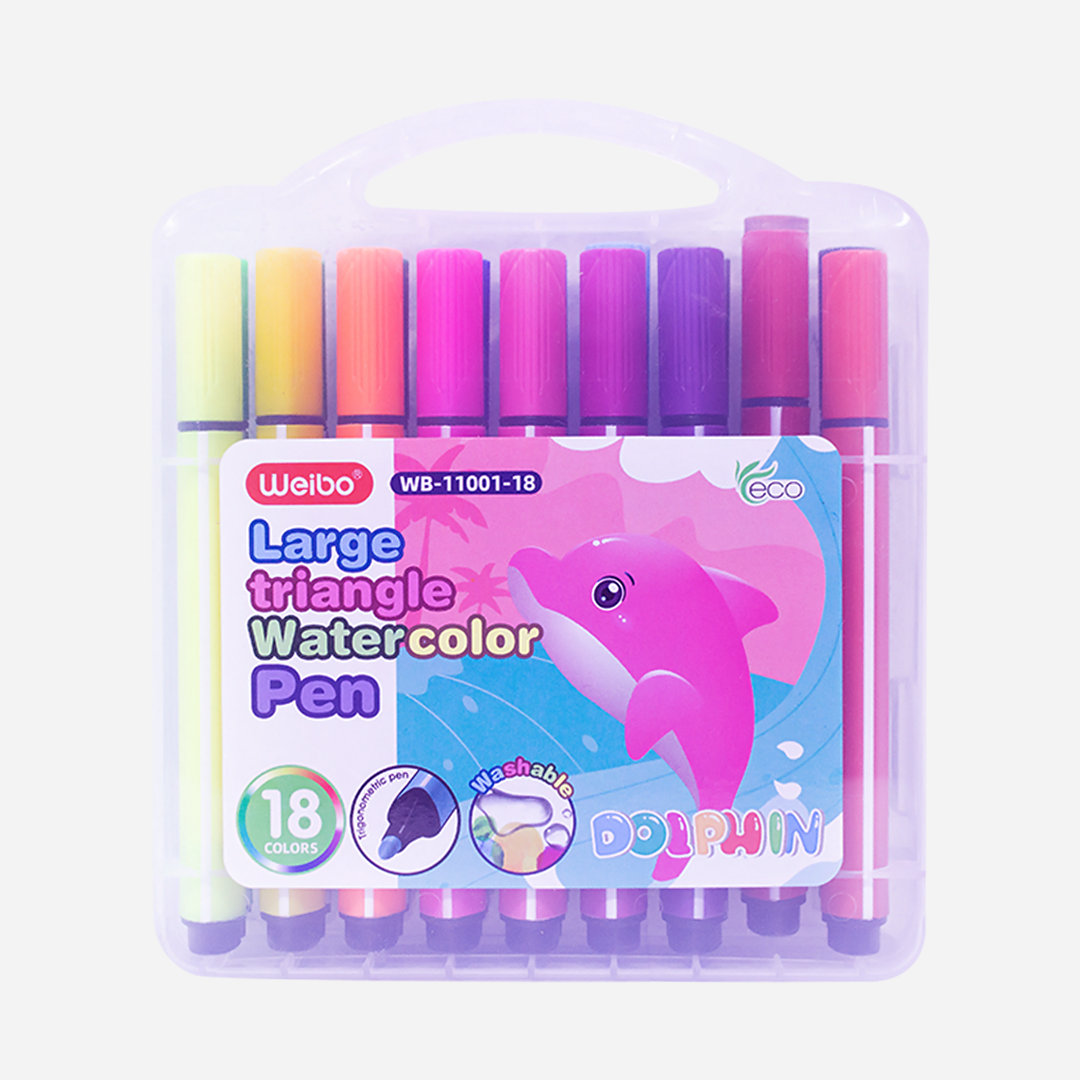 Weibo Dolphin Triangle Watercolor 18 Pieces Model WB-11001-18